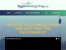 Tablet Screenshot of hygienerecycling.com